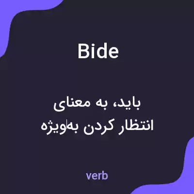 معنی bide به فارسی معنی bide به فارسی