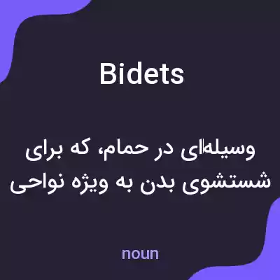 معنی bidets به فارسی