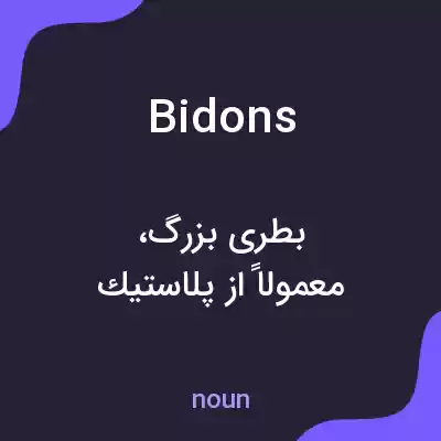معنی bidons به فارسی معنی bidons به فارسی