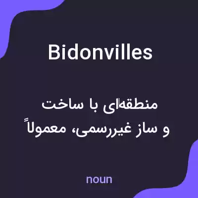 معنی bidonvilles به فارسی معنی bidonvilles به فارسی