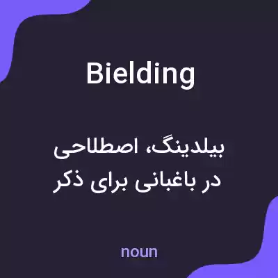 معنی bielding به فارسی معنی bielding به فارسی