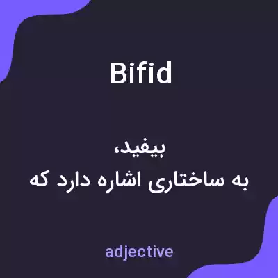 معنی bifid به فارسی معنی bifid به فارسی