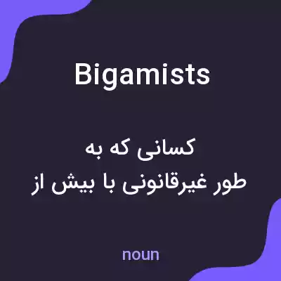 معنی bigamists به فارسی معنی bigamists به فارسی