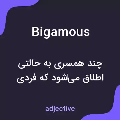 معنی bigamous به فارسی معنی bigamous به فارسی