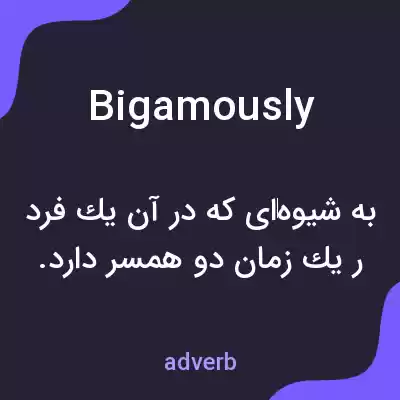 معنی bigamously به فارسی معنی bigamously به فارسی