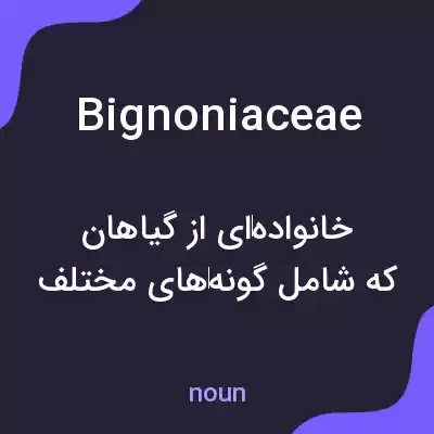 معنی bignoniaceae به فارسی معنی bignoniaceae به فارسی