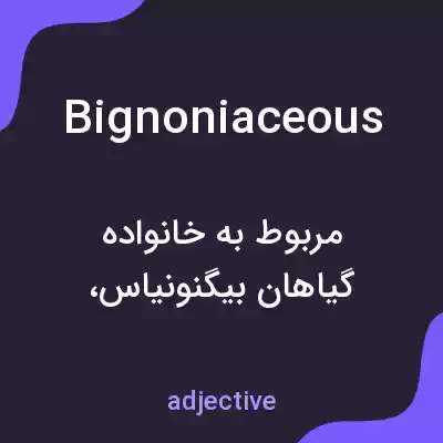 معنی bignoniaceous به فارسی معنی bignoniaceous به فارسی
