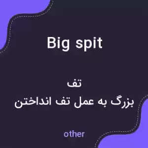 معنی big spit به فارسی معنی big spit به فارسی