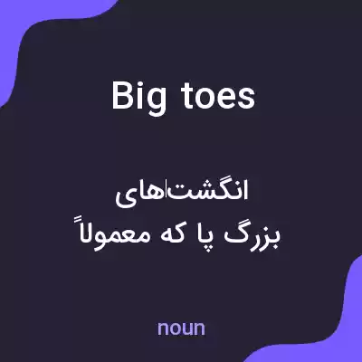 معنی big toes به فارسی