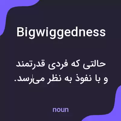 معنی bigwiggedness به فارسی معنی bigwiggedness به فارسی