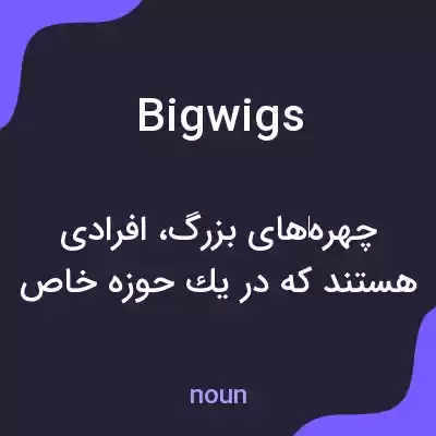 معنی bigwigs به فارسی معنی bigwigs به فارسی