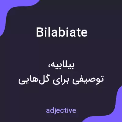 معنی bilabiate به فارسی معنی bilabiate به فارسی