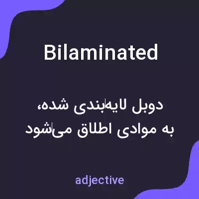 معنی bilaminated به فارسی معنی bilaminated به فارسی