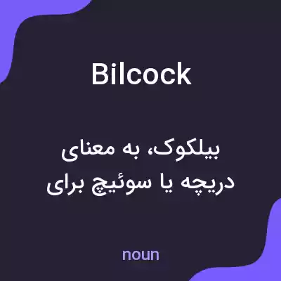 معنی bilcock به فارسی معنی bilcock به فارسی