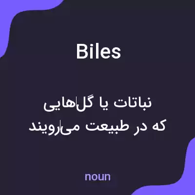 معنی biles به فارسی