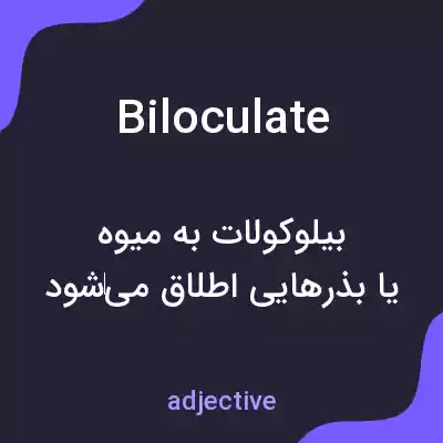 معنی biloculate به فارسی معنی biloculate به فارسی
