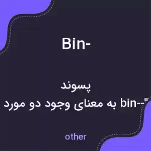 معنی bin- به فارسی معنی bin- به فارسی