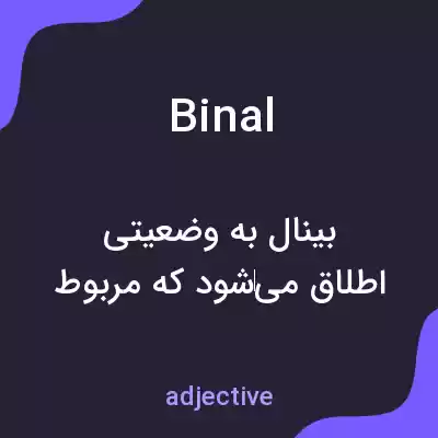 معنی binal به فارسی معنی binal به فارسی