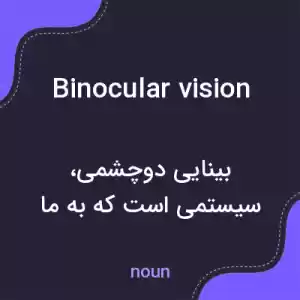 معنی binocular vision به فارسی معنی binocular vision به فارسی