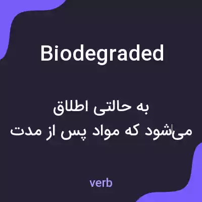 معنی biodegraded به فارسی