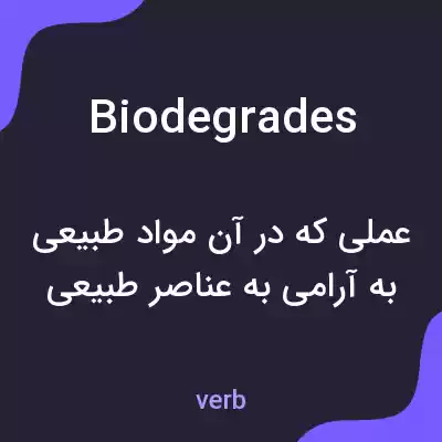معنی biodegrades به فارسی معنی biodegrades به فارسی