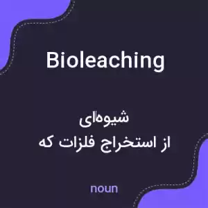 معنی bioleaching به فارسی معنی bioleaching به فارسی