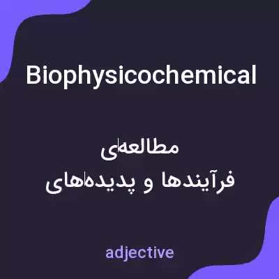 معنی biophysicochemical به فارسی معنی biophysicochemical به فارسی