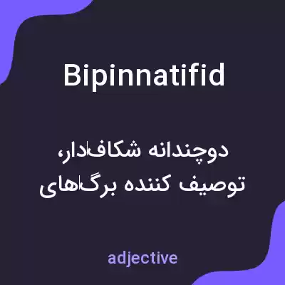 معنی bipinnatifid به فارسی معنی bipinnatifid به فارسی