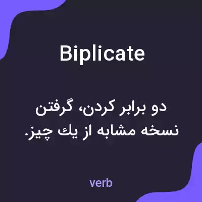 معنی biplicate به فارسی معنی biplicate به فارسی