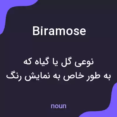 معنی biramose به فارسی معنی biramose به فارسی