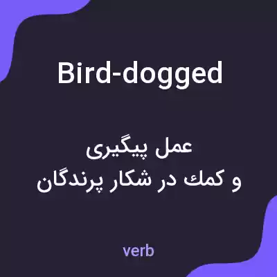 معنی bird-dogged به فارسی