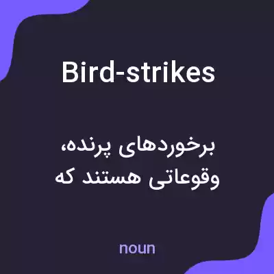 معنی bird-strikes به فارسی معنی bird-strikes به فارسی