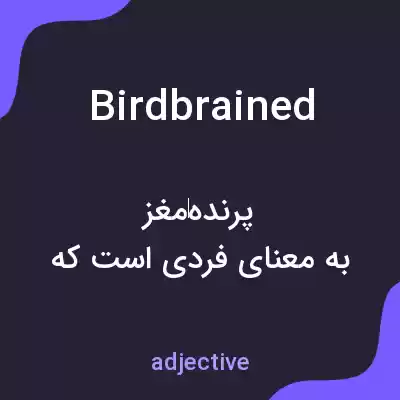 معنی birdbrained به فارسی معنی birdbrained به فارسی