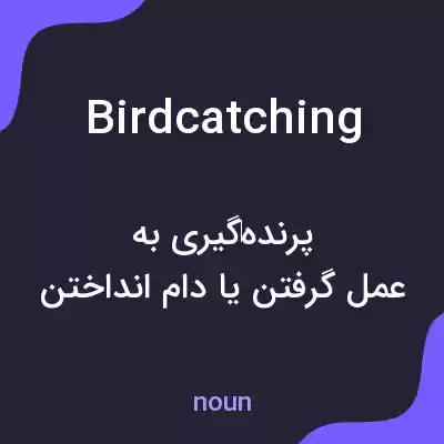 معنی birdcatching به فارسی معنی birdcatching به فارسی