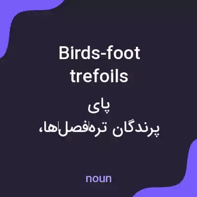 معنی birds-foot trefoils به فارسی معنی birds-foot trefoils به فارسی
