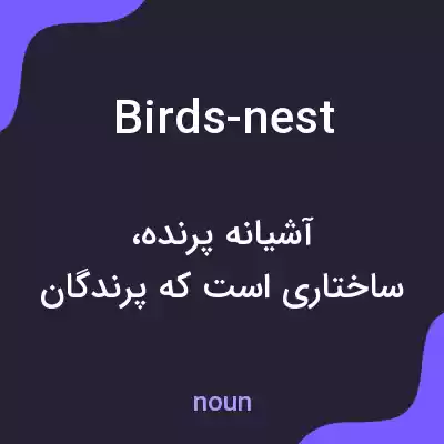 معنی birds-nest به فارسی معنی birds-nest به فارسی