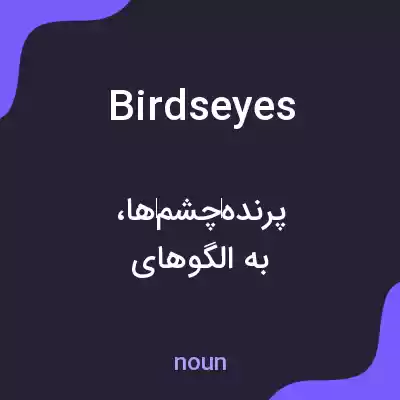 معنی birdseyes به فارسی معنی birdseyes به فارسی