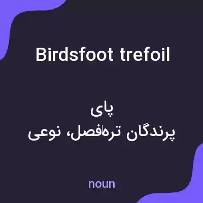 معنی birdsfoot trefoil به فارسی معنی birdsfoot trefoil به فارسی
