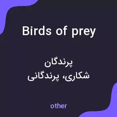 معنی birds of prey به فارسی معنی birds of prey به فارسی