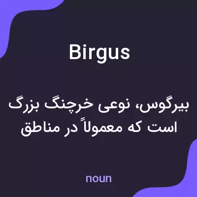 معنی birgus به فارسی معنی birgus به فارسی