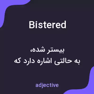 معنی bistered به فارسی معنی bistered به فارسی