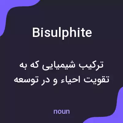 معنی bisulphite به فارسی معنی bisulphite به فارسی
