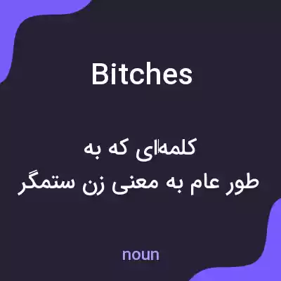معنی bitches به فارسی معنی bitches به فارسی