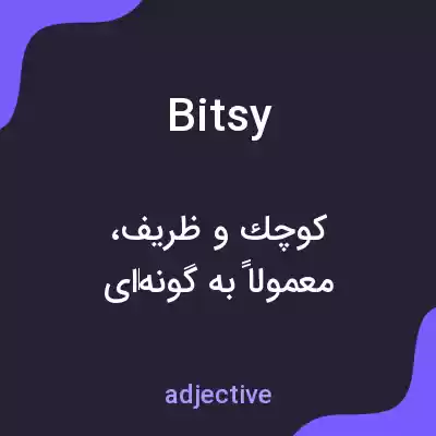 معنی bitsy به فارسی معنی bitsy به فارسی