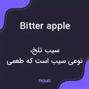 معنی bitter apple به فارسی