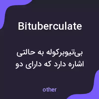 معنی bituberculate به فارسی معنی bituberculate به فارسی