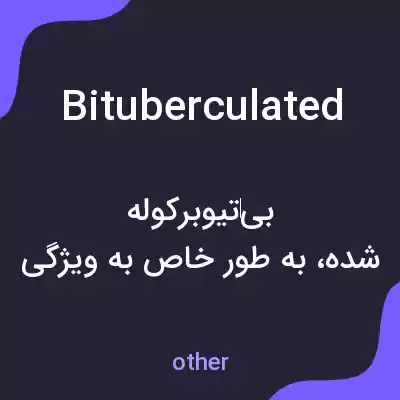 معنی bituberculated به فارسی معنی bituberculated به فارسی