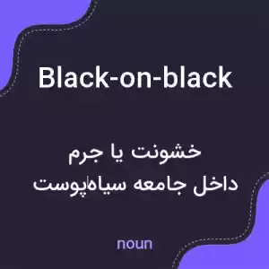معنی black-on-black به فارسی معنی black-on-black به فارسی