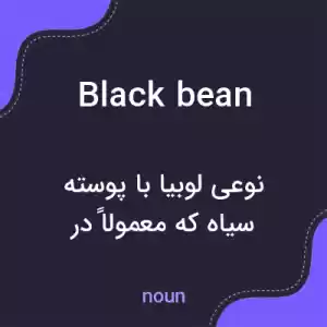 معنی black bean به فارسی معنی black bean به فارسی