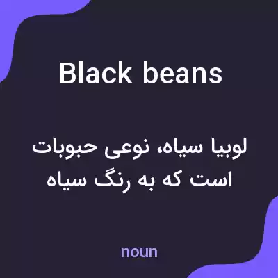 معنی black beans به فارسی معنی black beans به فارسی